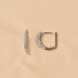 Silver Sterling D Hoop Earring