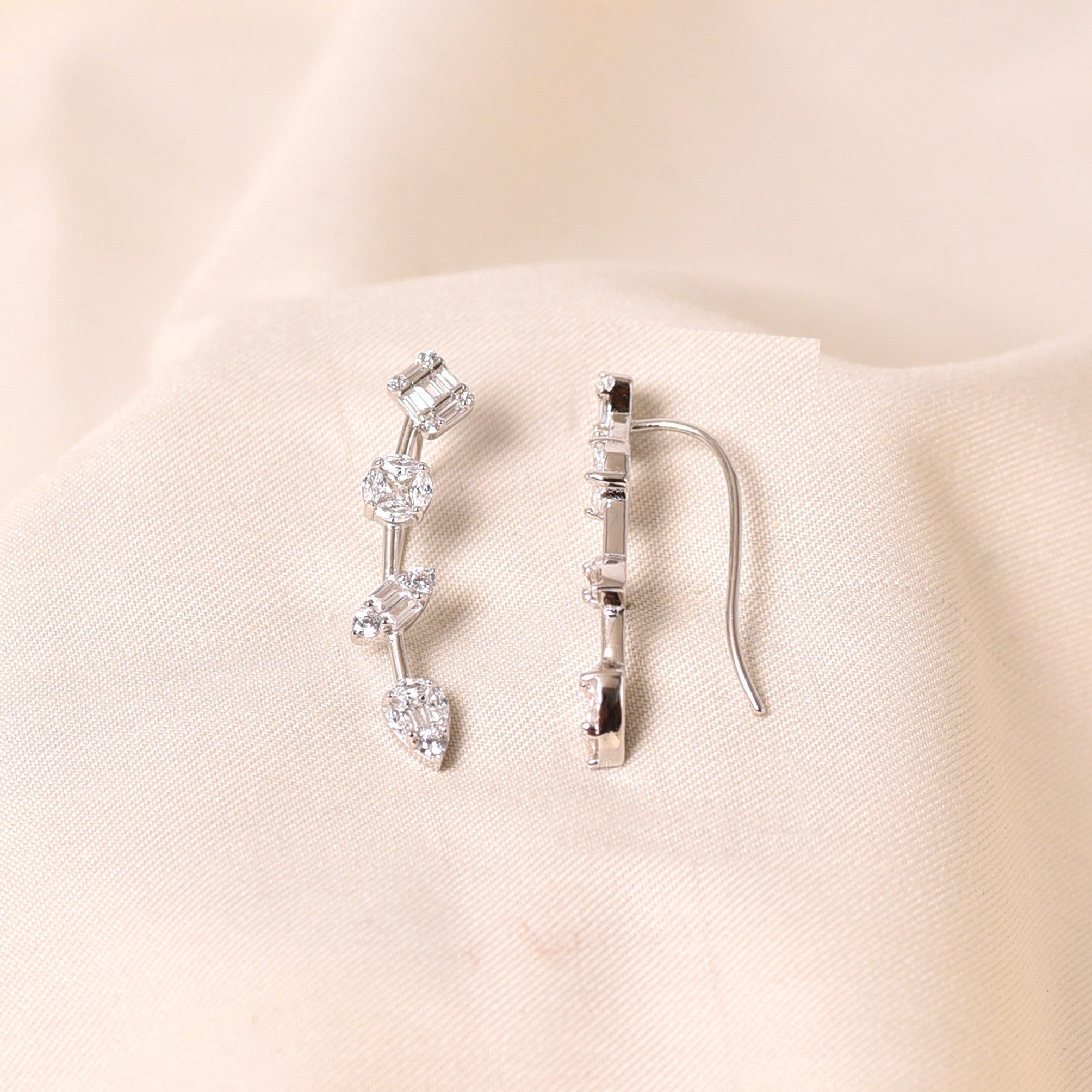 Handcrafted 925 Silver Jewellry with modern touch Cuff Earring by Elyta