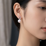 Pearl & Sparkle Drop Earrings