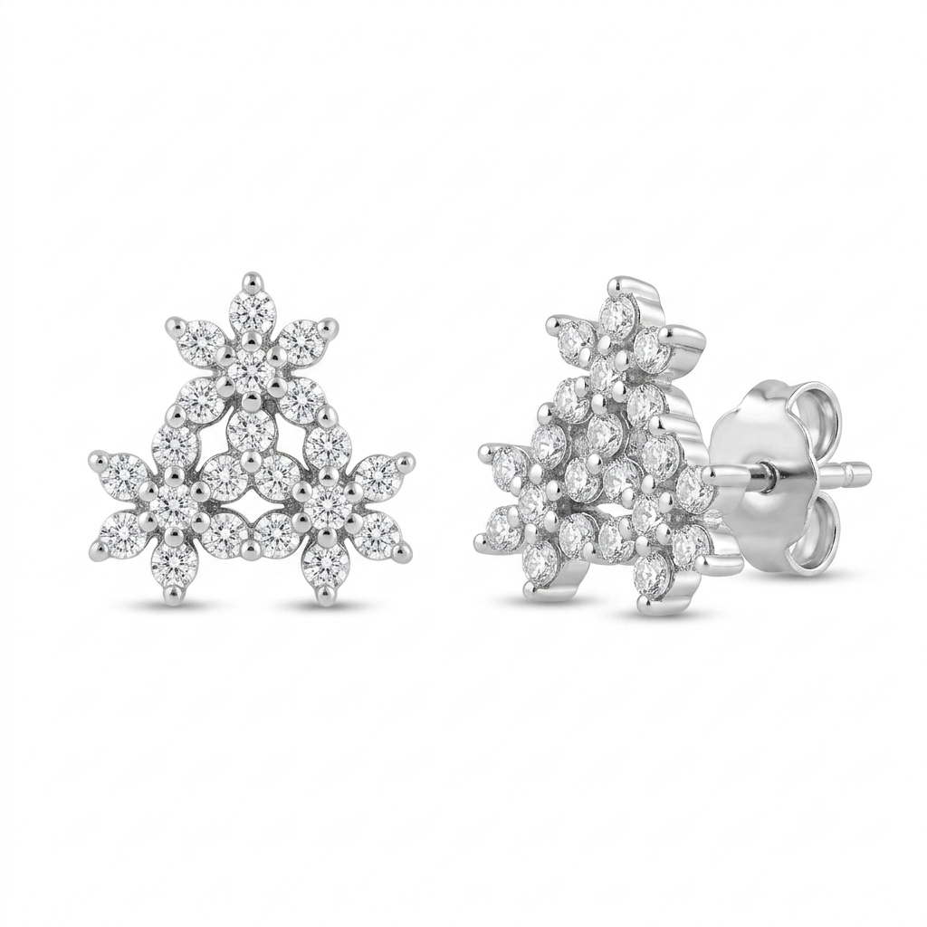 Three Flower Studs