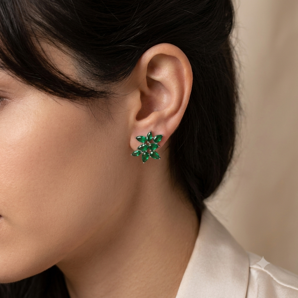 Marigold Mini Earrings - Green