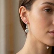 Oval & Round Drop Earring