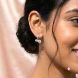 Double Slanted Drop Hoops