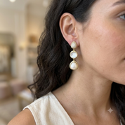 Drops Mop Diamond Earrings