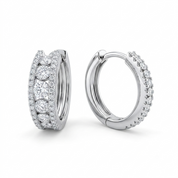 925 Sliver Sparkle Bloom Hoops
