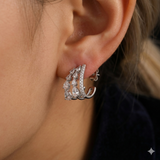 925 Silver Dripping Diamond Earrings
