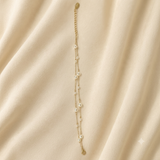 Double Layer Pearl Station Chain Bracelet