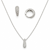 925 Silver Lune Pendant Set With Chain