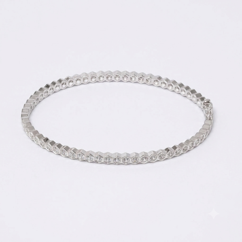 Hive Zirconia Bracelet Kada