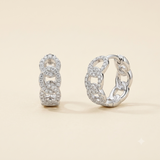 925 Silver Linked Diamond Earrings
