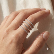 Sterling Silver Zircon Twist Ring