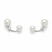 925 Silver Pearls Cuff Earrings