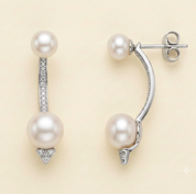 925 Silver Two in One Diamond Earrings