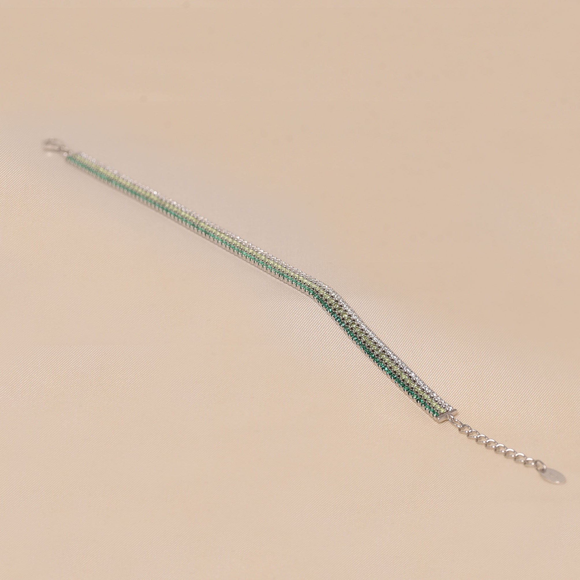 925 Sterling silver Crystal Tennis Bracelet for Occasion - elyta