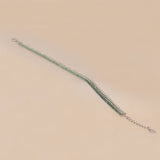 Rainbow Tennis Bracelet- Dark Green
