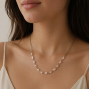 925 Silver Elegant Party wear Pearl Necklace by Elyta