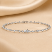 Handcrafted 925Silver Diamond Bracelet to Elevate your Party Look - Elyta