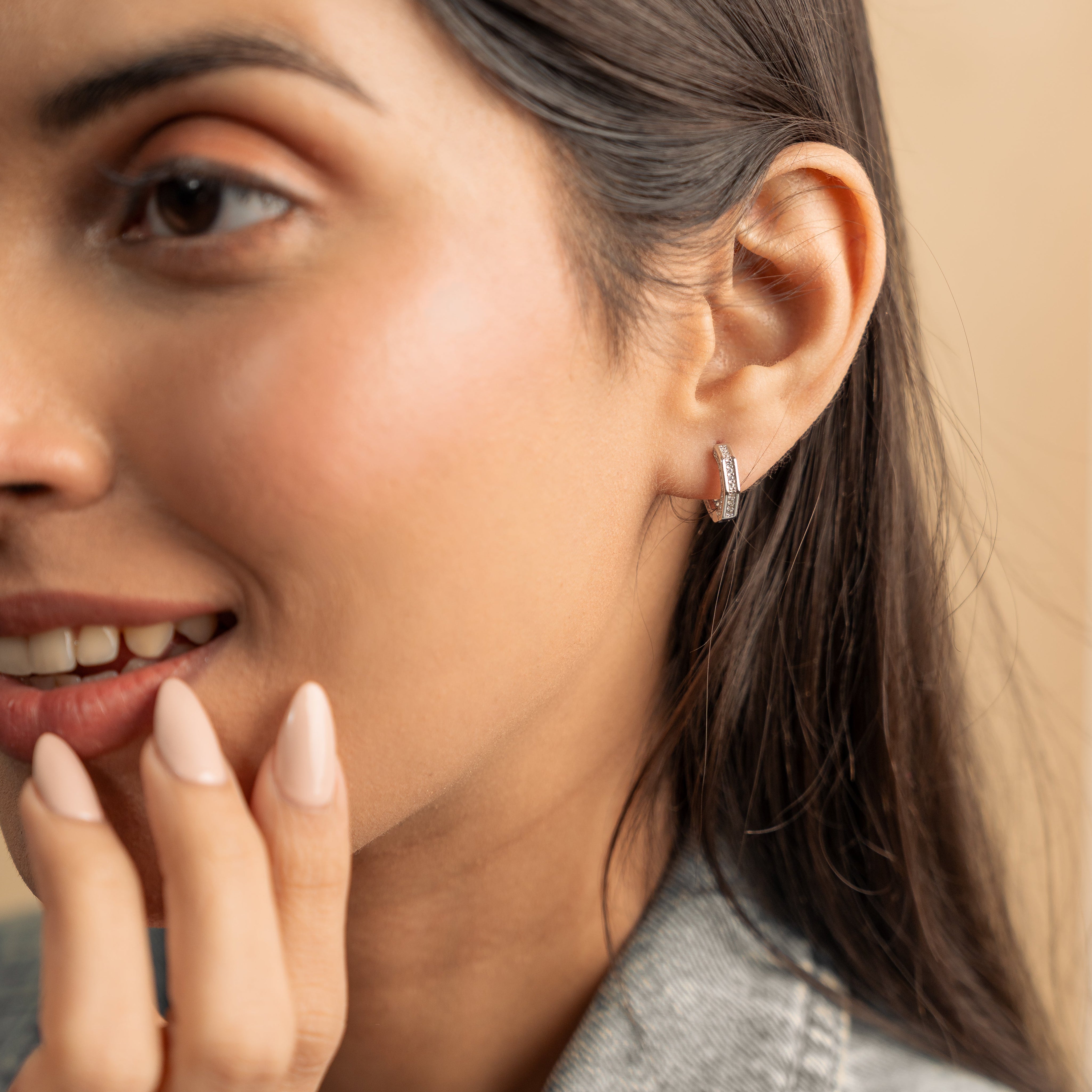 925 Sterling Silver Mininalist Earring for Girls by Elyta