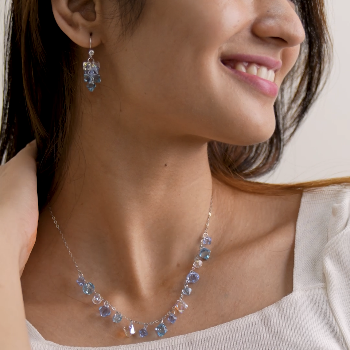 Tranquil Lagoon Swarovski Necklace Set