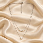 Double Layered Pearls Necklace