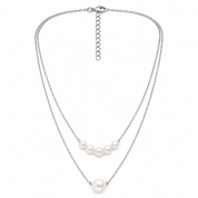 Double Layered Pearls Necklace