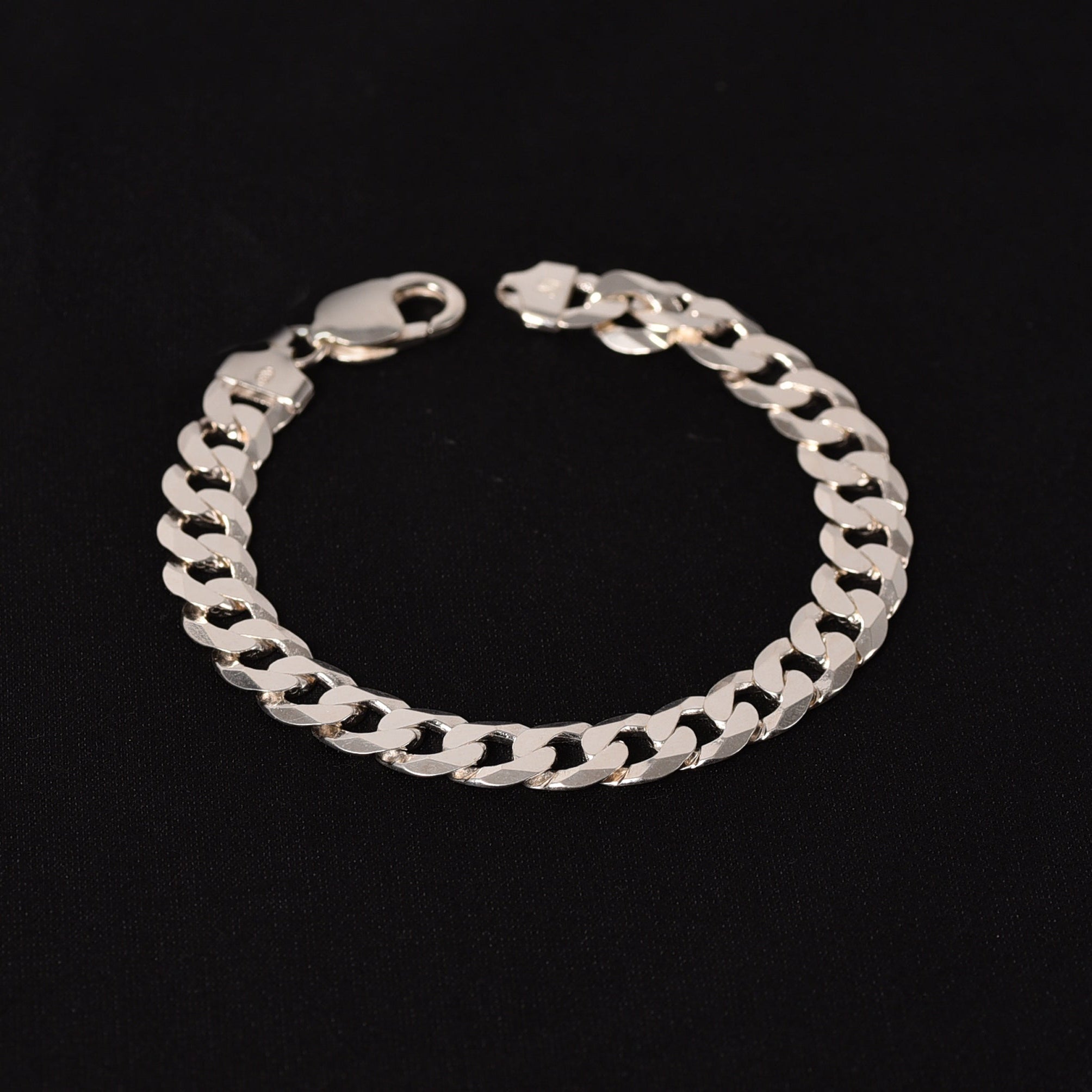 Silver Jackie Mens Bracelet - Size 8.5"
