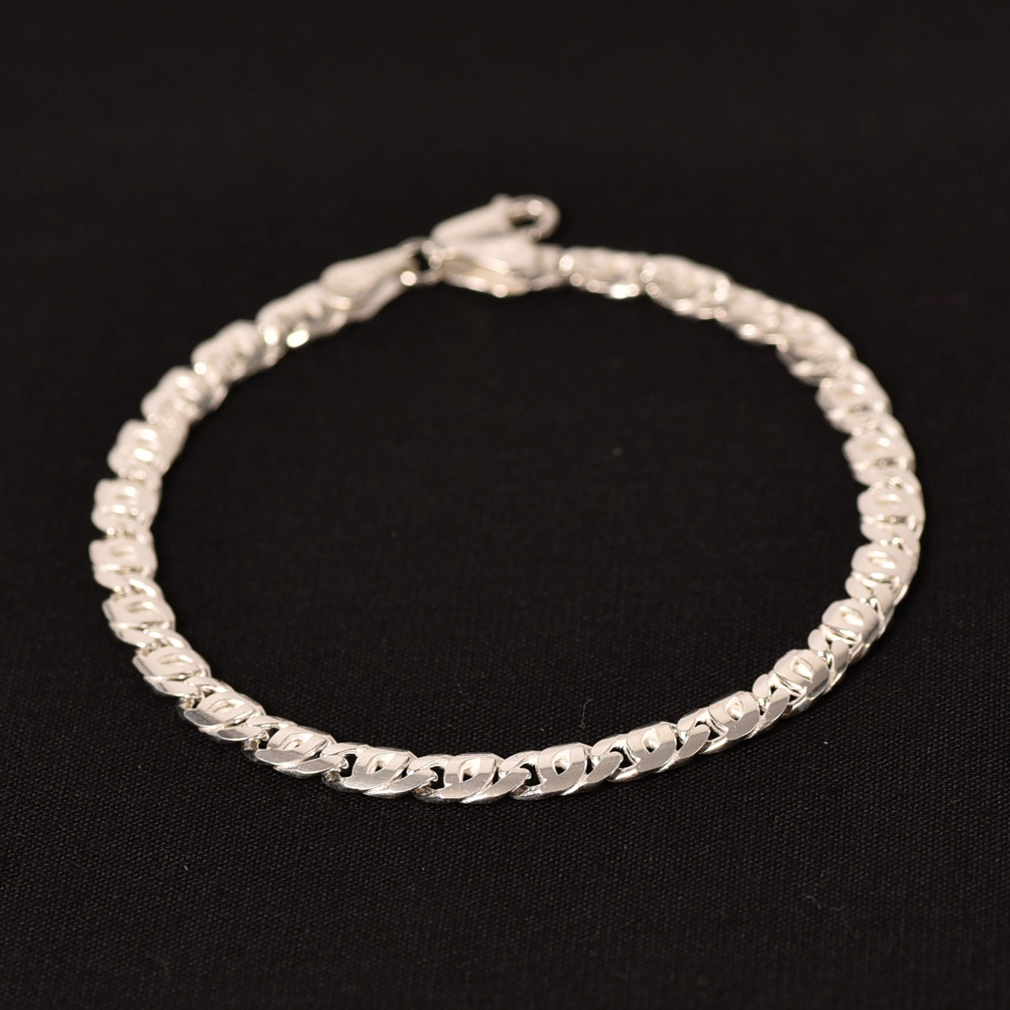 Silver Prakhar Mens Bracelet