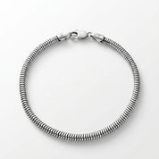 Thick Round Snake Mens Bracelet