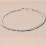 Oxidized Sleek Snake Mens Bracelet