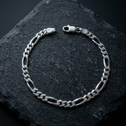 Silver Stylish Linked Mens Bracelet