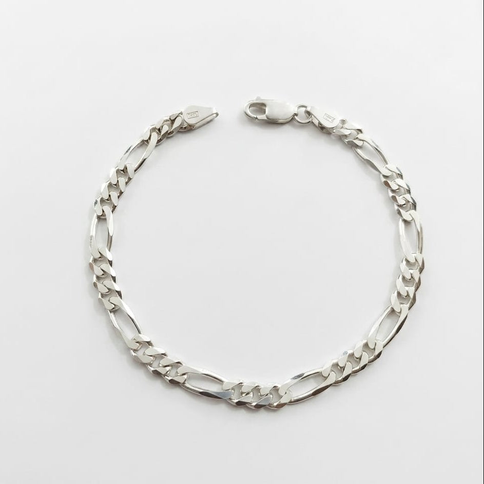 Silver Stylish Linked Mens Bracelet