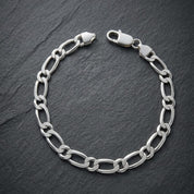 Silver Linked Mens Bracelet