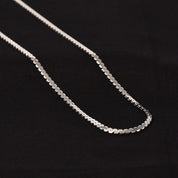 Sterling Silver Wavy Men's Chain -18"