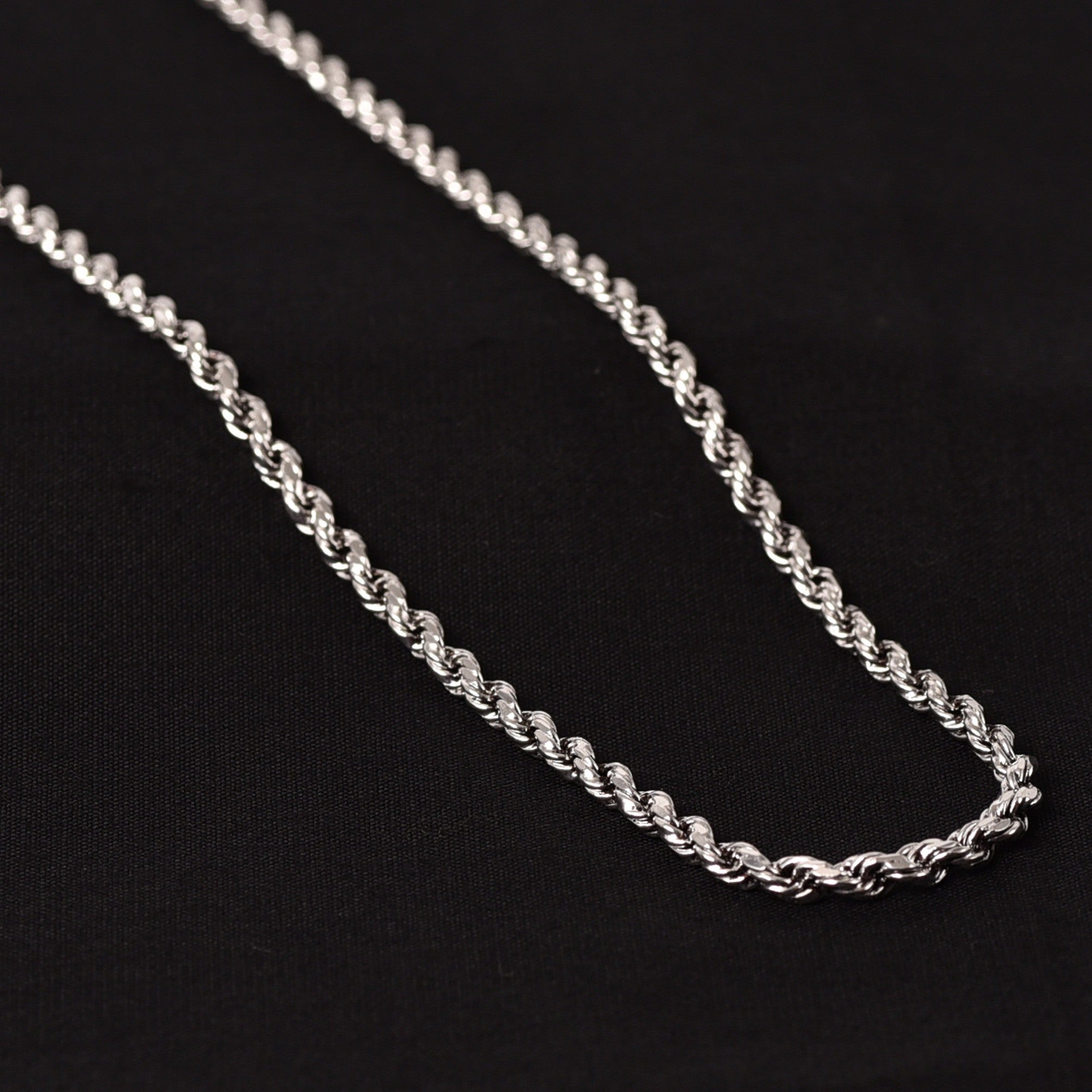 Sterling Silver Broad Thread Men's Chain -24"
