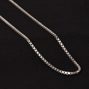 Oxidized Fancy Box Men's Chain -22"