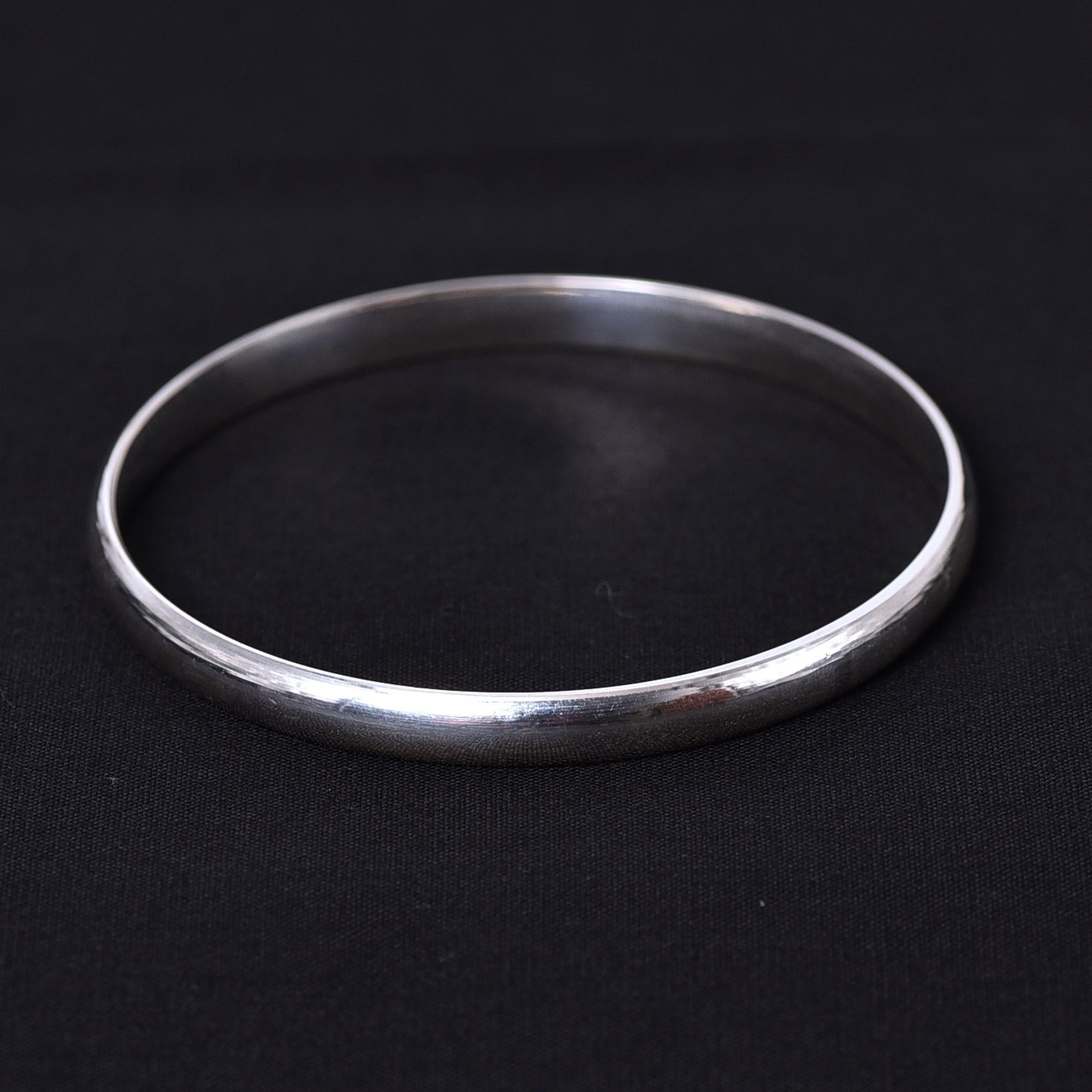 Silver Round Punjabi Mens Kada