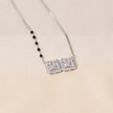 Silver Minimalistic Cubic Mangalsutra