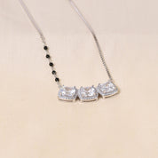 Silver Minimalistic Tretagonal Mangalsutra