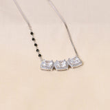 Silver Minimalistic Tretagonal Mangalsutra