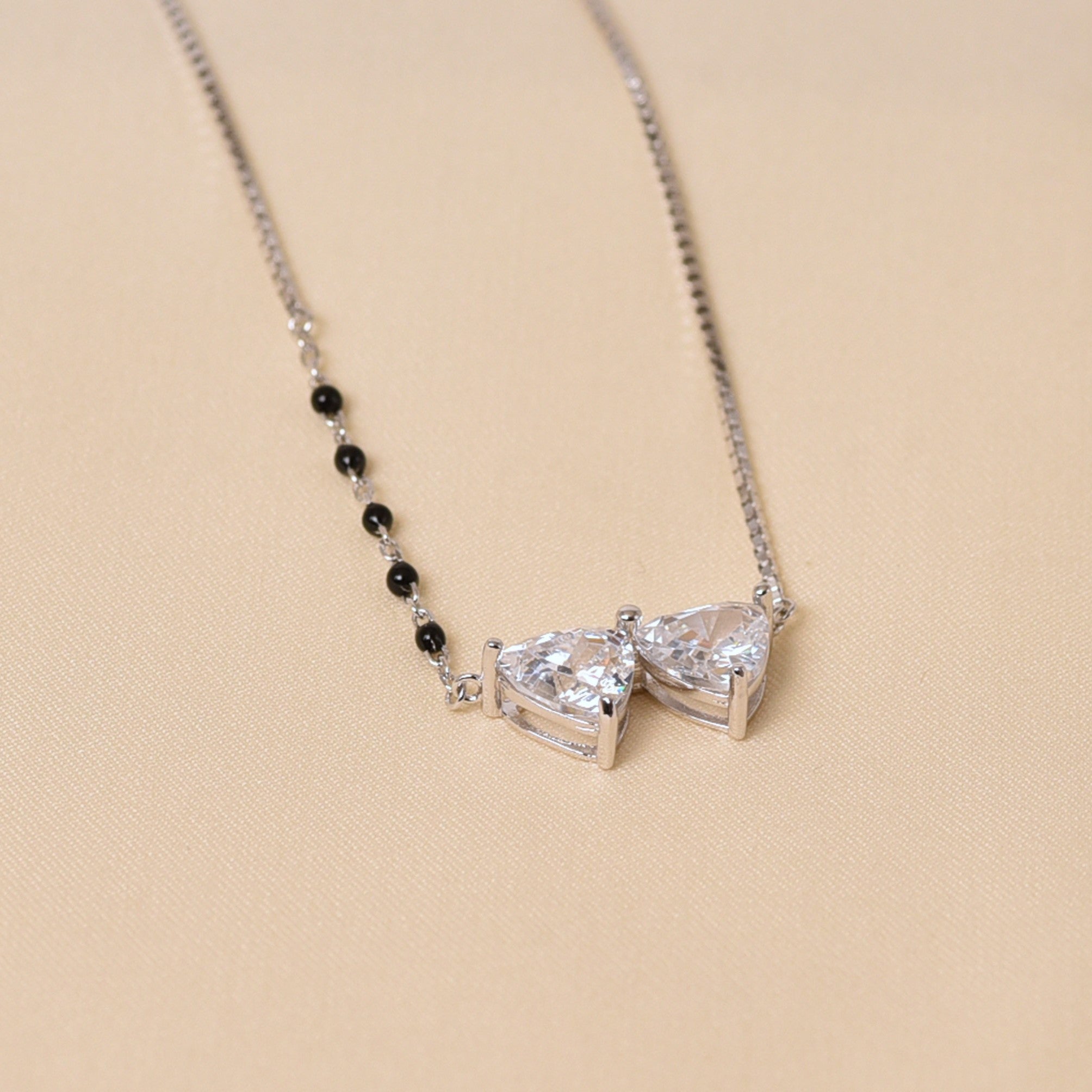 Silver Minimalistic Acute Mangalsutra