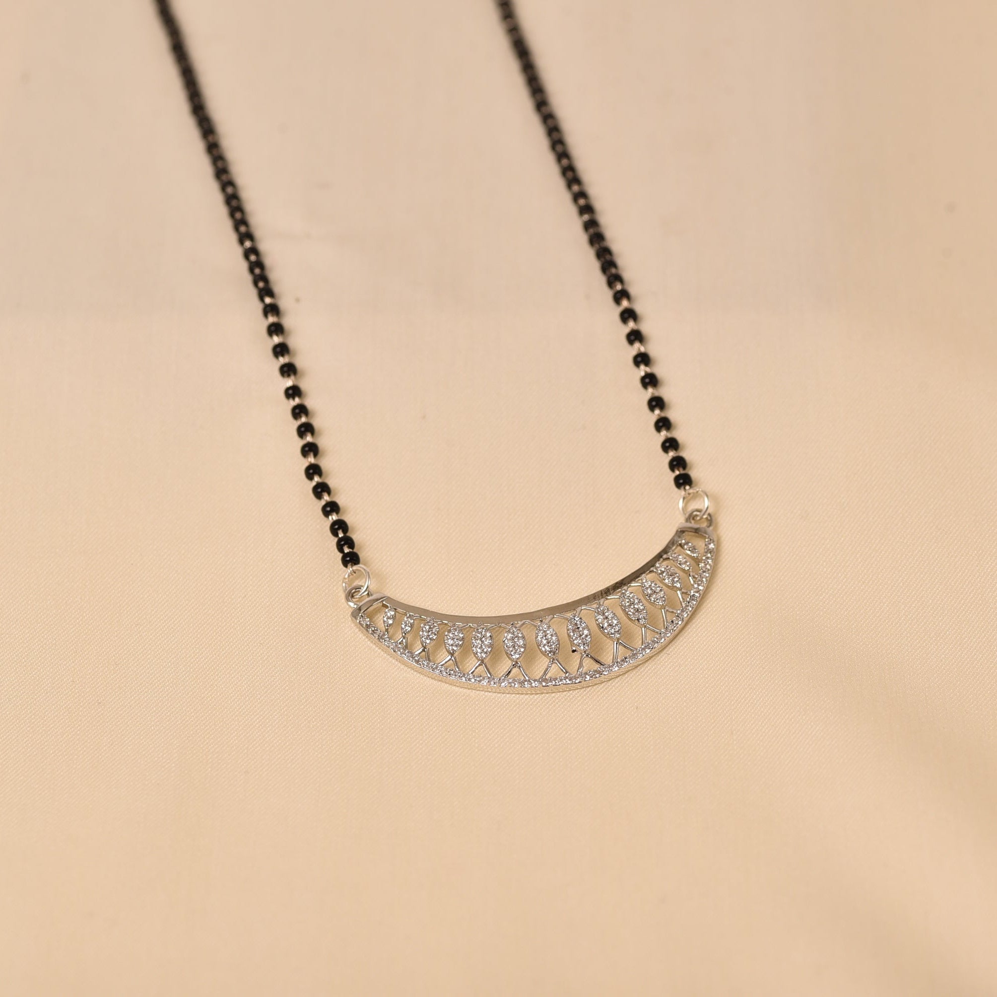 Elegant Mangalsutra in Diamond Curve by Elyta