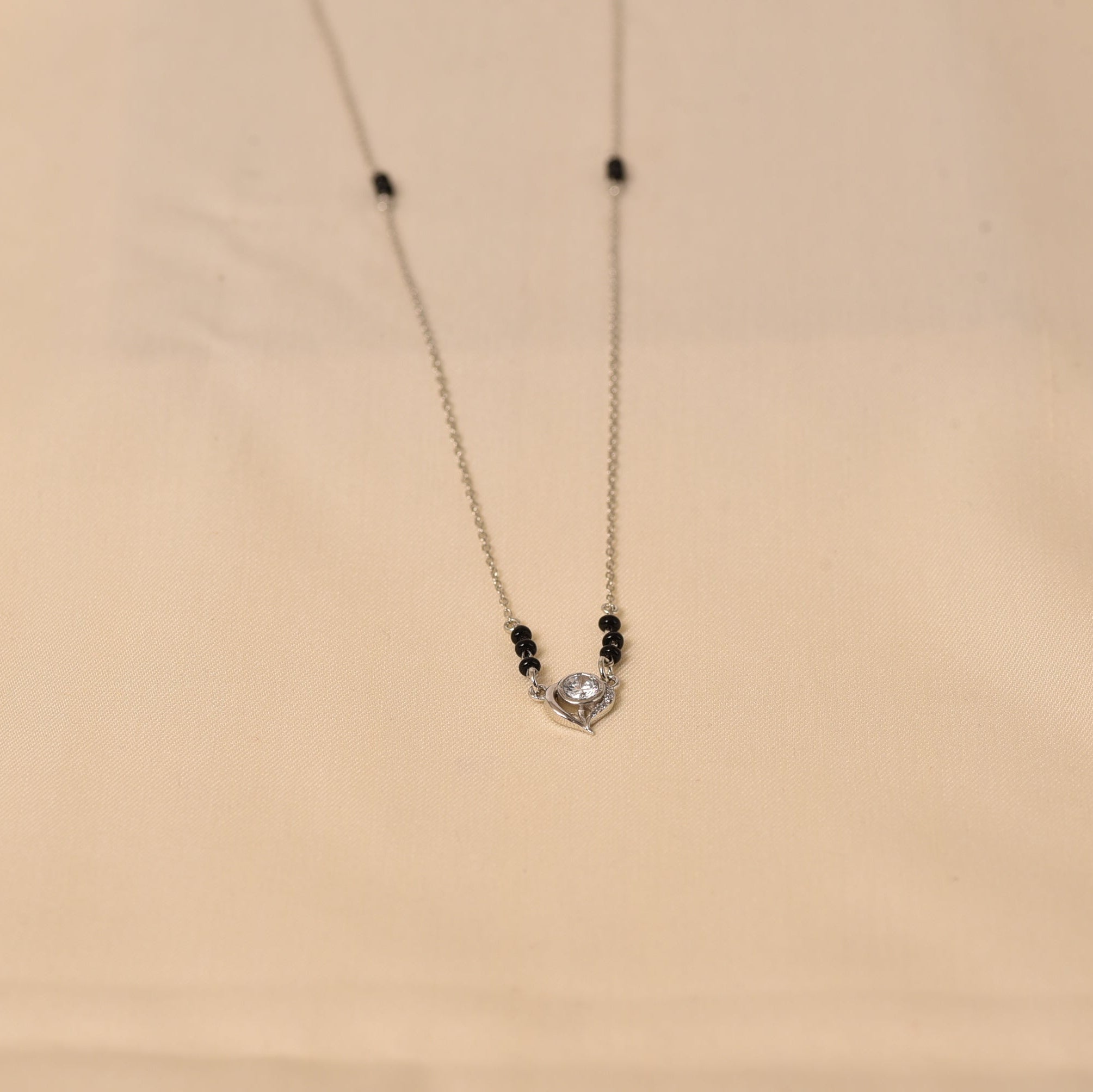 Solitaire Mangalsutra in Heart Shape  by Elyta