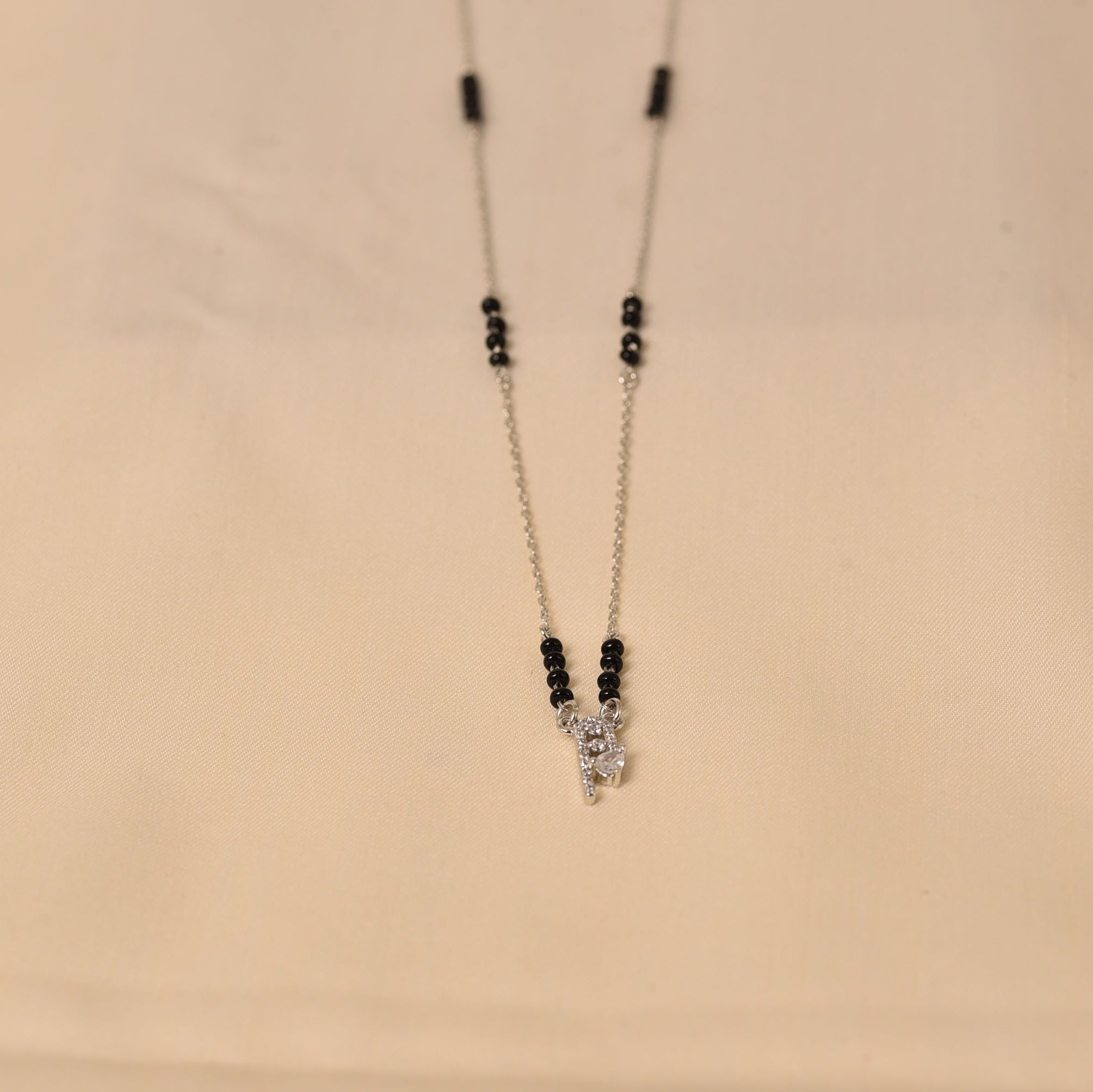 Long Mangalsutra Black Beads by Elyta