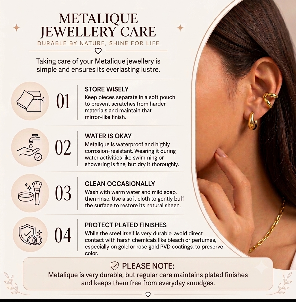 Metailque Leaf Pearl Earrings