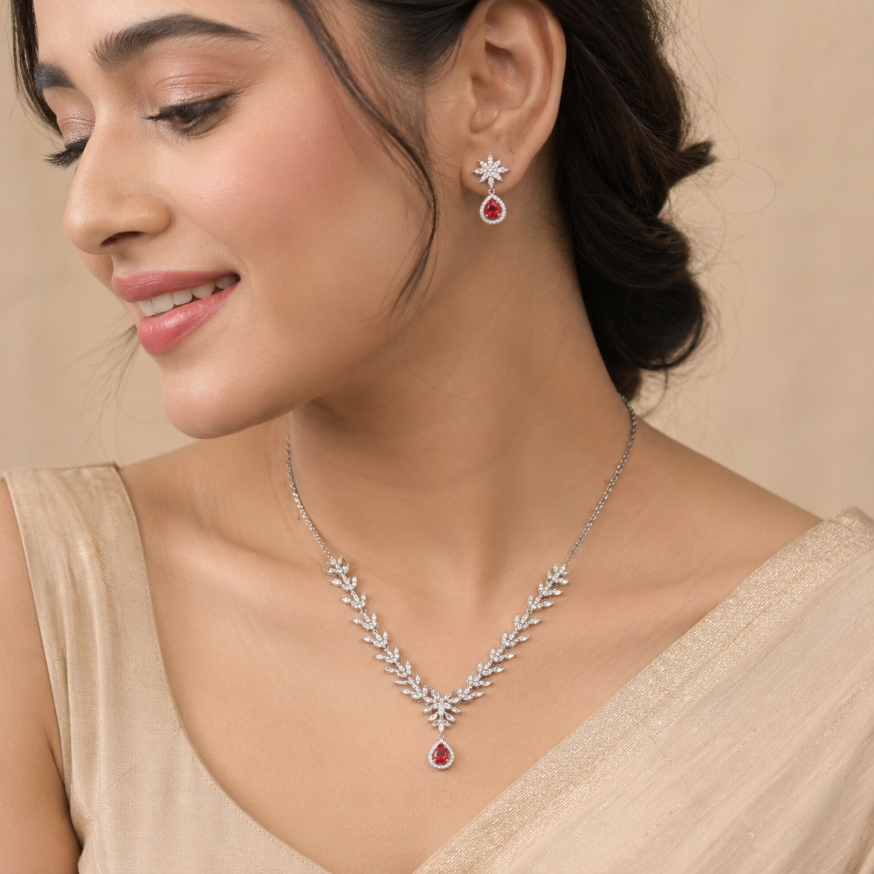925 Silver Necklace Set by Elyta