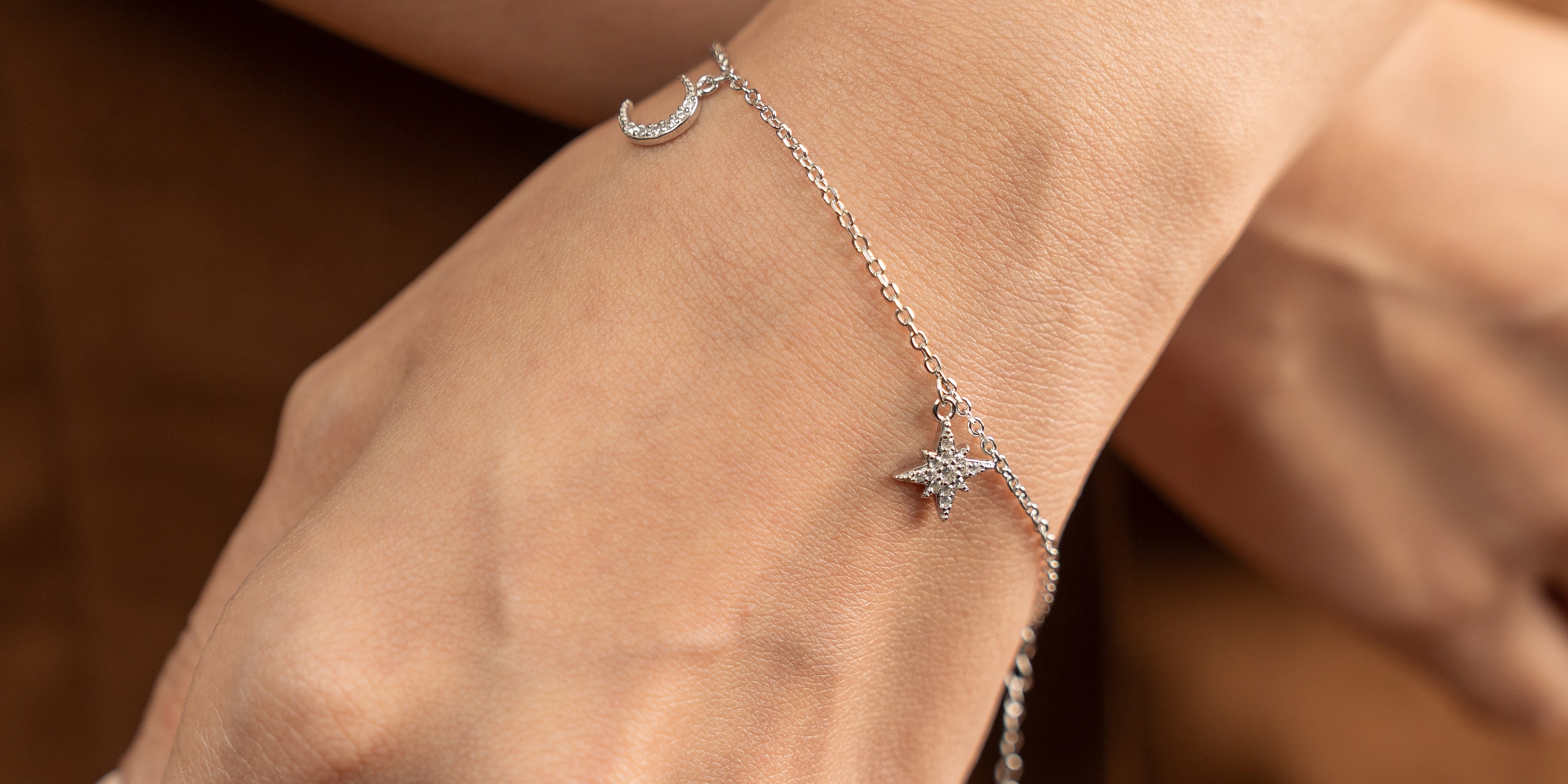 Sterling Silver Charm Bracelet for Women - Elyta