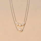 Double Layered Pearls Necklace