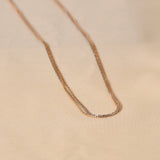 3-Line Necklace - 18" Rhodium + Rose Gold