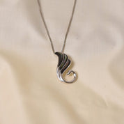 Swan MOP Necklace - Black