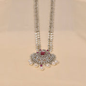 925 Sterling Silver Pink Haram Necklace  for Women - Elyta